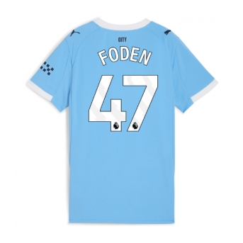 Billige Fotballdrakt Manchester City Phil Foden #47 Replika Hjemmedrakt Dame 2025-26 Kortermet